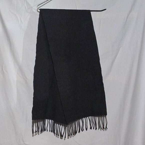 Peter Macarthur Made in Scotland UK Cashmere Merino Wool Blend Scarf - Charcoal - Picture 3 of 3